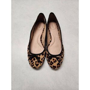 LANDS END Ballet Flats Leopard Cheetah Loafers Sexy Shoes Womens Sz 6.5